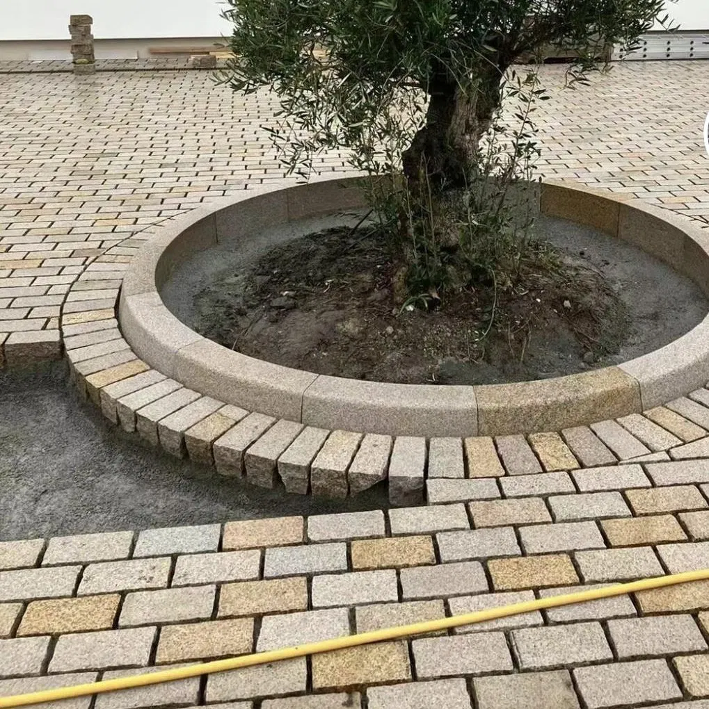 Low Price Anti-Slip Finish Yellow Beige Granite Paving Stone for Driving Way and Walking Way