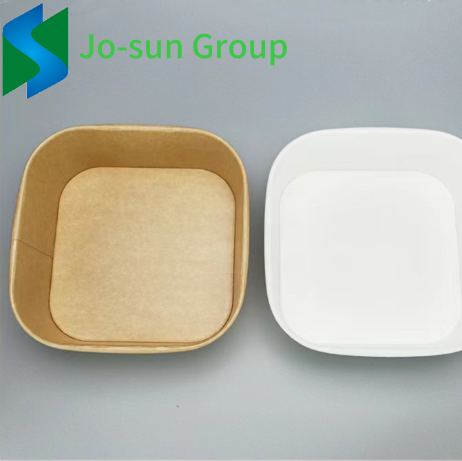 12 Oz 16 Oz 24 Oz 32 Oz Disposable Kraft Paper Food Container Square Salad Bowls with Lids