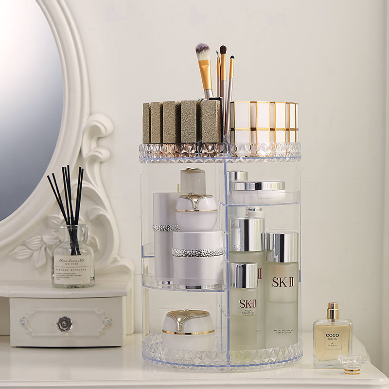360 Rotating Adjustable Makeup Organizer for Perfume Holder Organizer Countertop