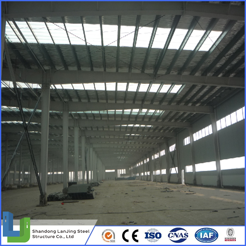 Welded H Column Slope Roof Steel Structure Building Workshop