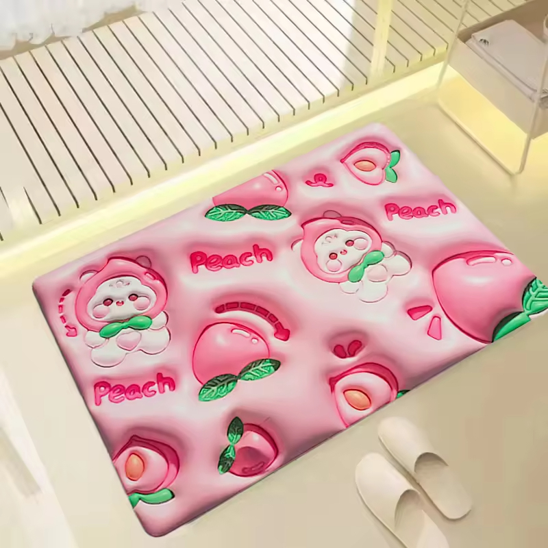 Wholesales Foot Mat Super Absorbent Diatomaceous 3D Printing Bath Mat