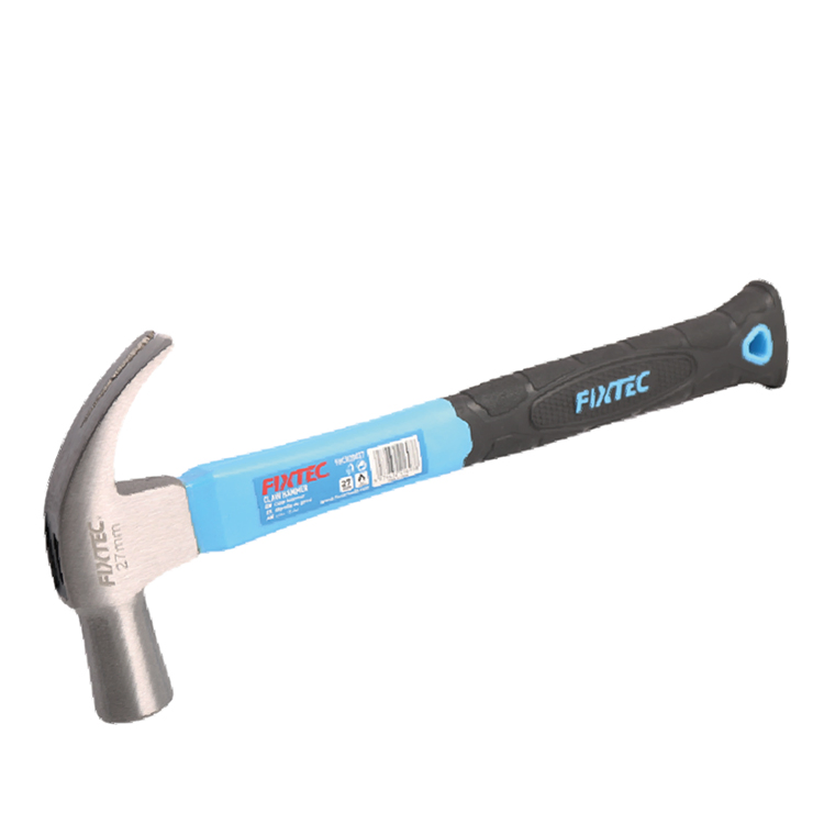 Fixtec Hand Tools Hardware Construction Tools 8oz 45# Steel Mini Claw Hammer with Fiberglass Handle