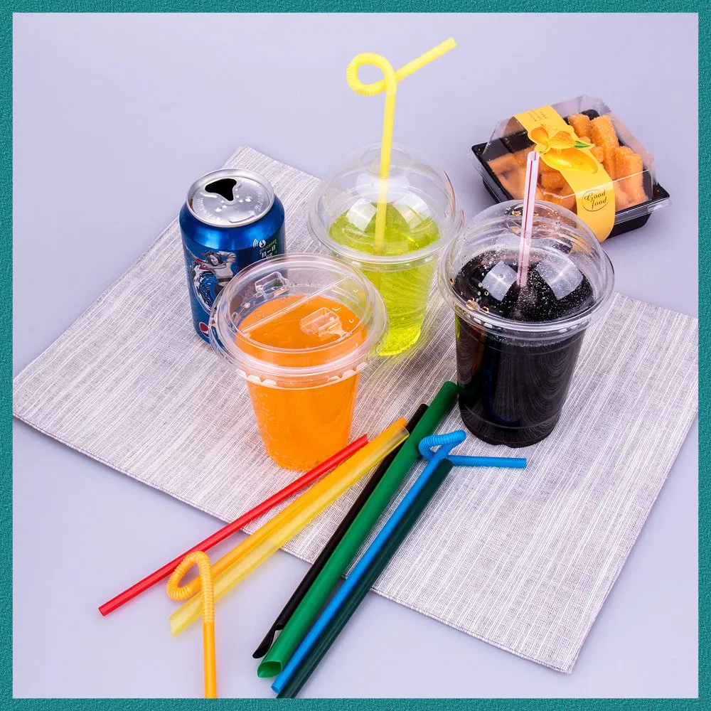 Прозрачные пластиковые стаканы с крышкой для холодных напитков