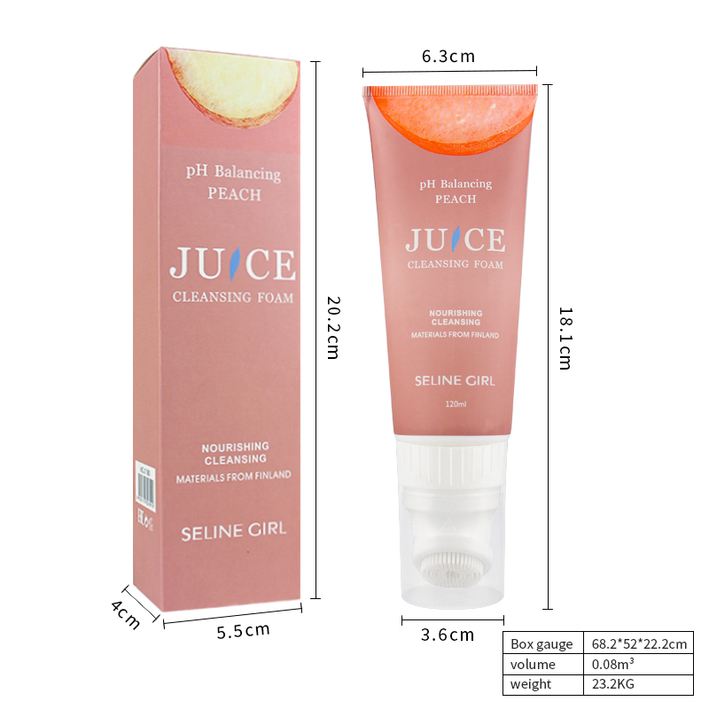 Seline Girl 120ml Peach Cleansing Foam Facial Cleanser