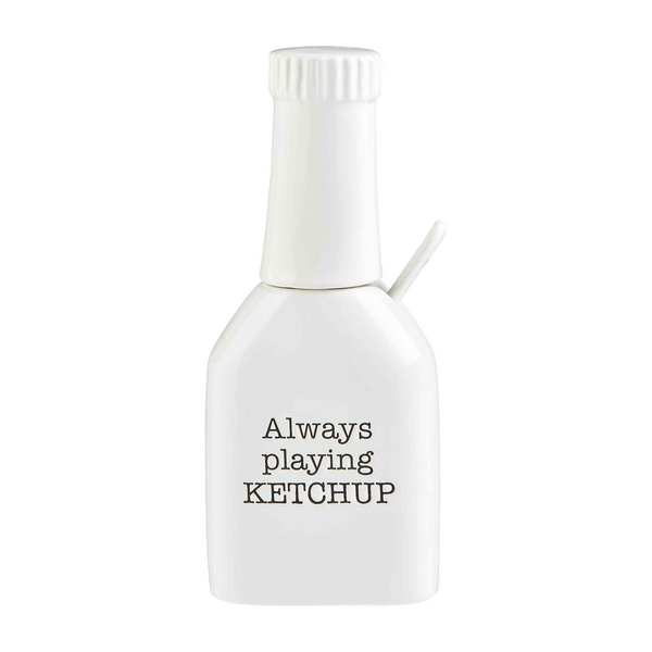 Always Playing Ketchup Ceramic Bottle