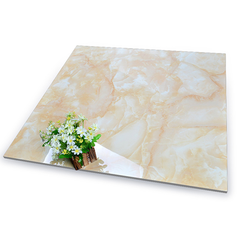 Good Marble Design Orange Color Full Polished Glazed Tile