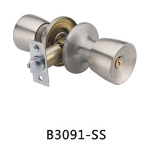 Iron Door Lock Cylindrical Knob Lock (587 PB)