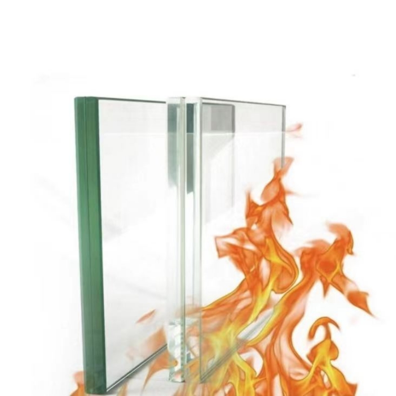 90 Minutes 120 Minutes Tempered Fireproof Glass Door Fire-Resistant Glass