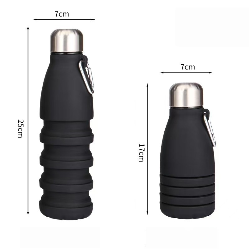 Portable Collapsible Water Bottle, BPA - Free Silicone