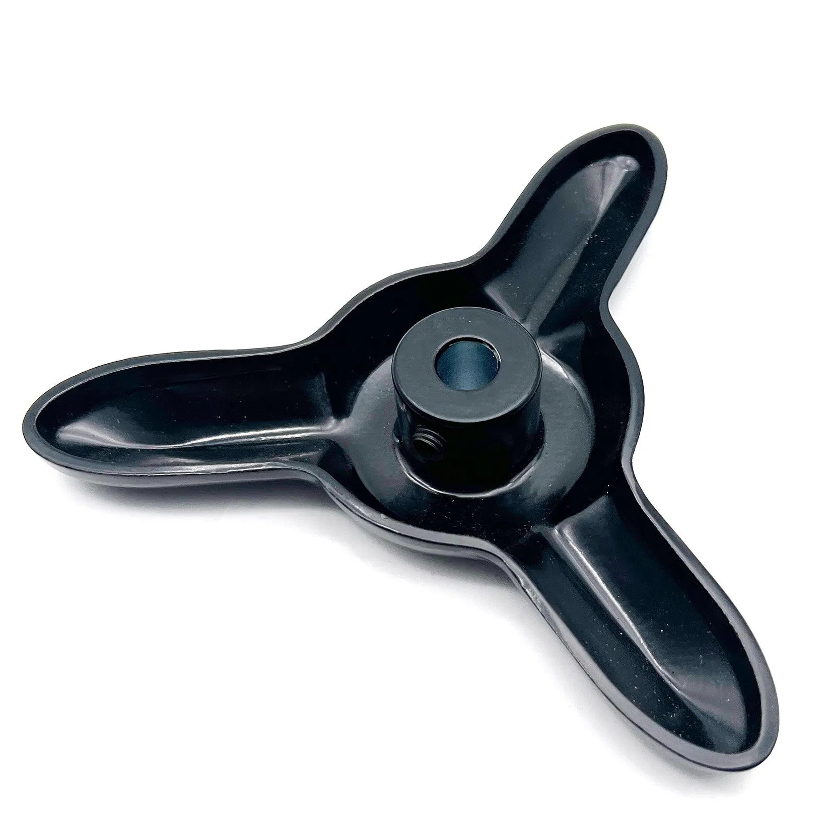 Black Color Zinc Alloy 3 Spoke Safe Handle for Door