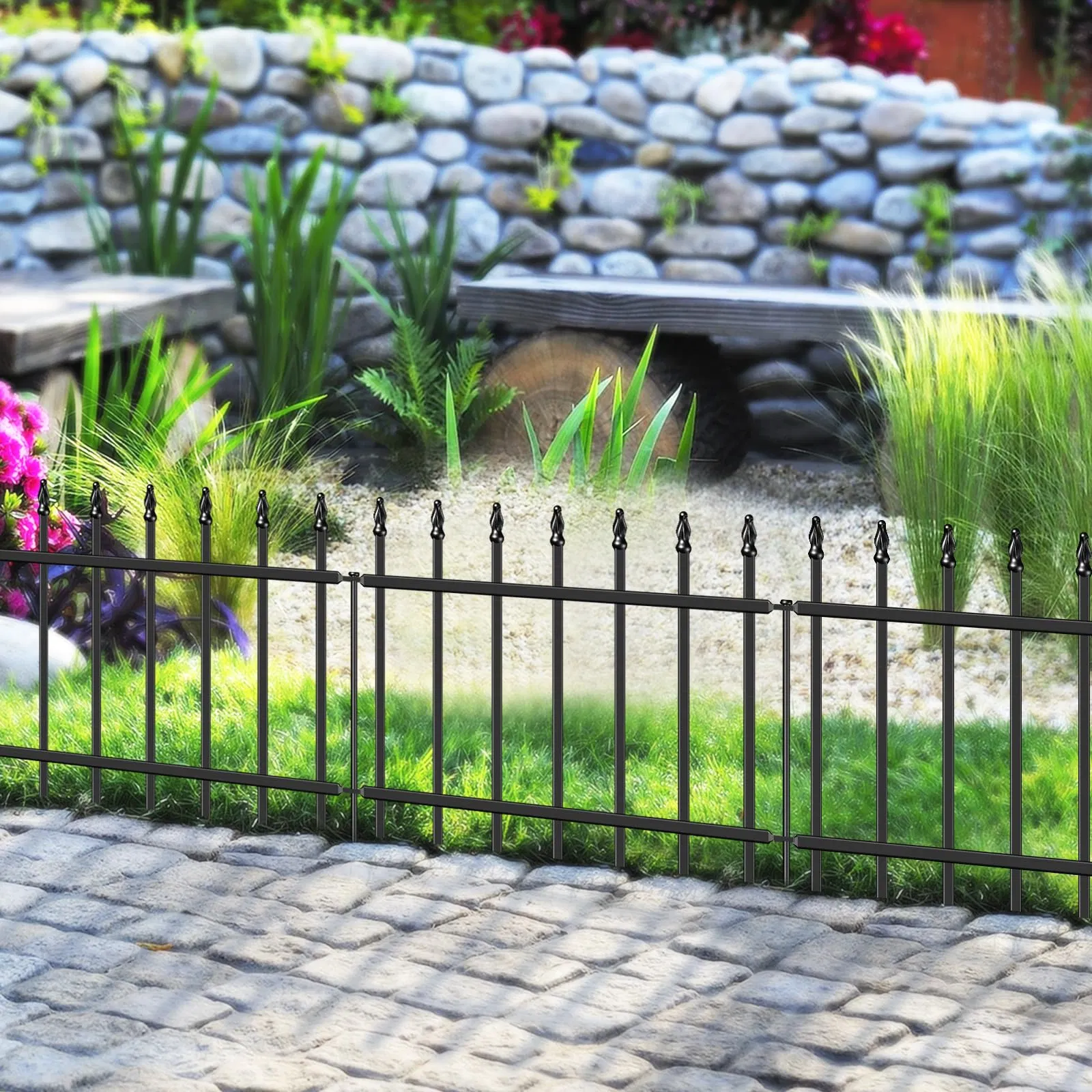 Decorative Garden Fence Panels with Gate