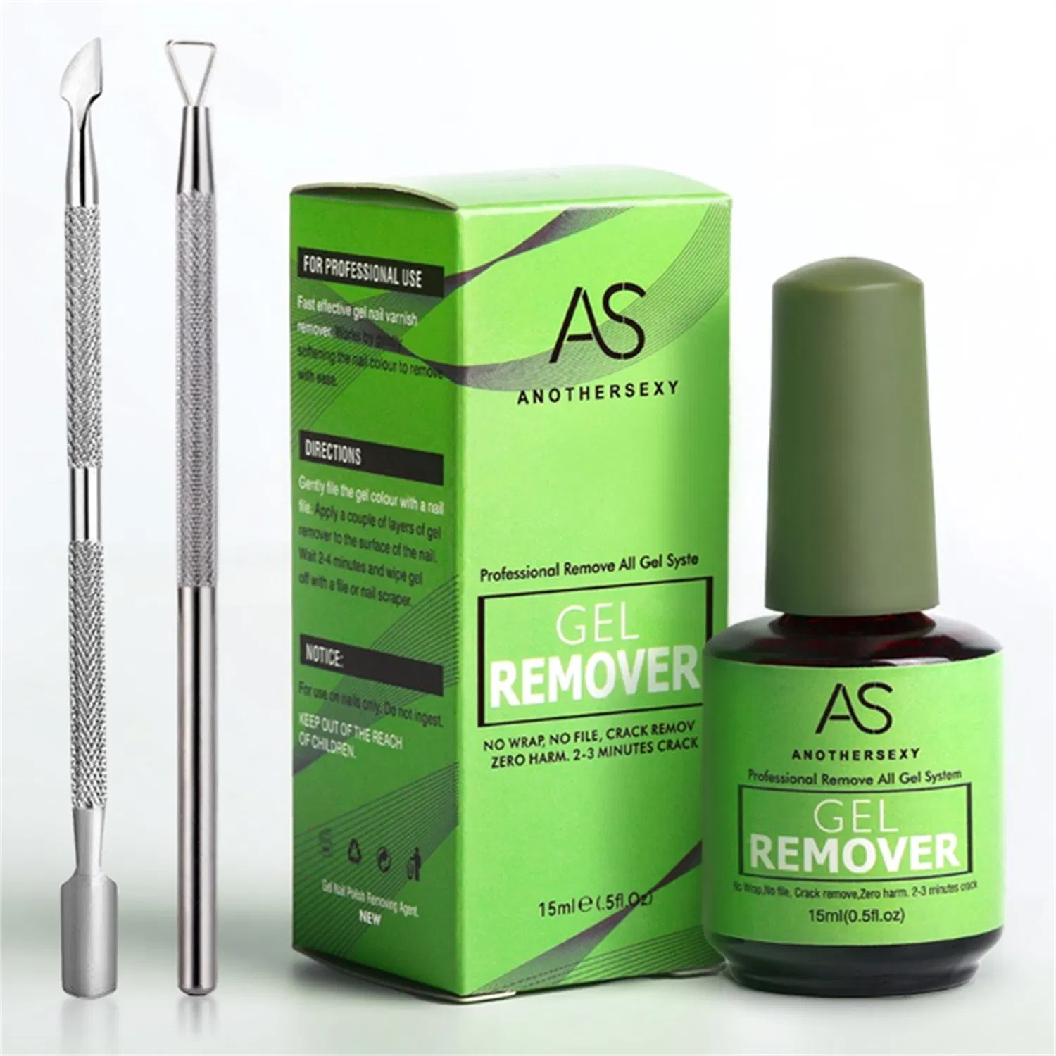 AS Gel Nail Polish Remover 15ml Professional Removes Soak off Gel Nail Polish Burst Magic Gel Polish Fast Remover