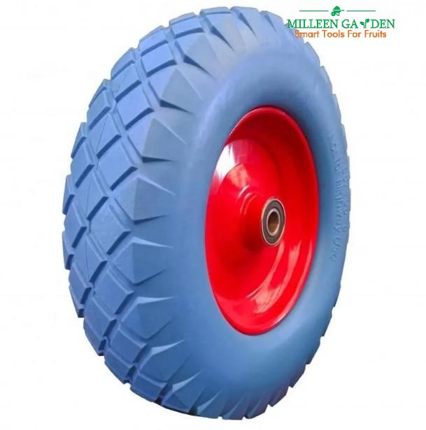 10 in. Flat Free Tire with Polyurethane Hub for Wheelbarrows, Carts and Hand Trucks