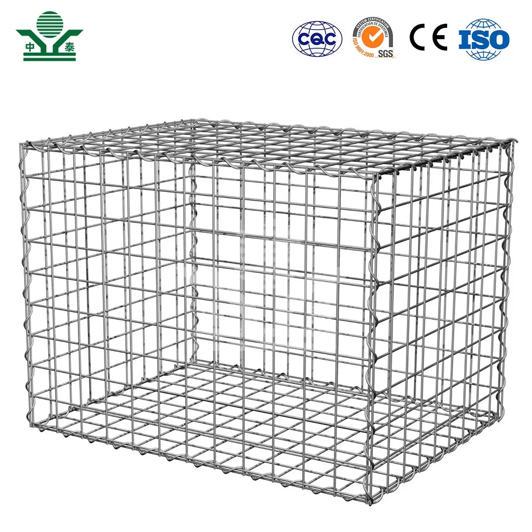 Zhongtai Gi Gabion Box China Suppliers Welded Gabion Box 1X0.5X0.5m 3.5-4.5mm Wire Gauge Galvanised Cages for Stones