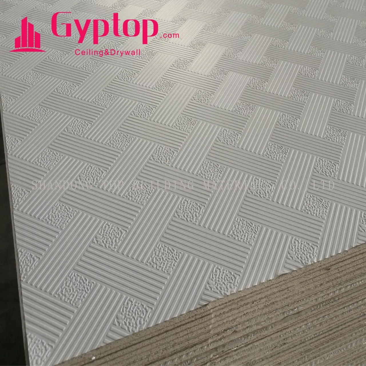 USG Quality PVC Embossed Gypsum Ceiling Board/Vinly Gypsum Ceiling Tile 610X610mm