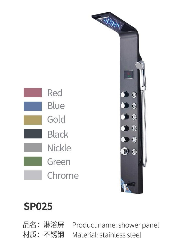 Elegant Stainless Shower Panel for Luxurious Bathroom Experience