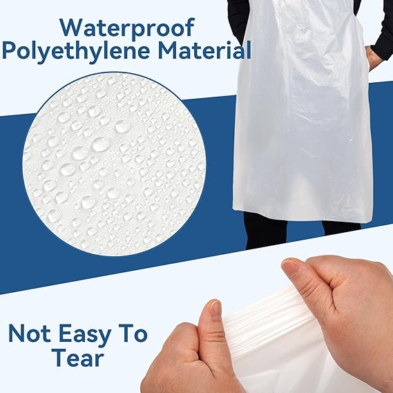 Water-Proof and Oil-Proof Disposable Plastic Apron for Food and Industry