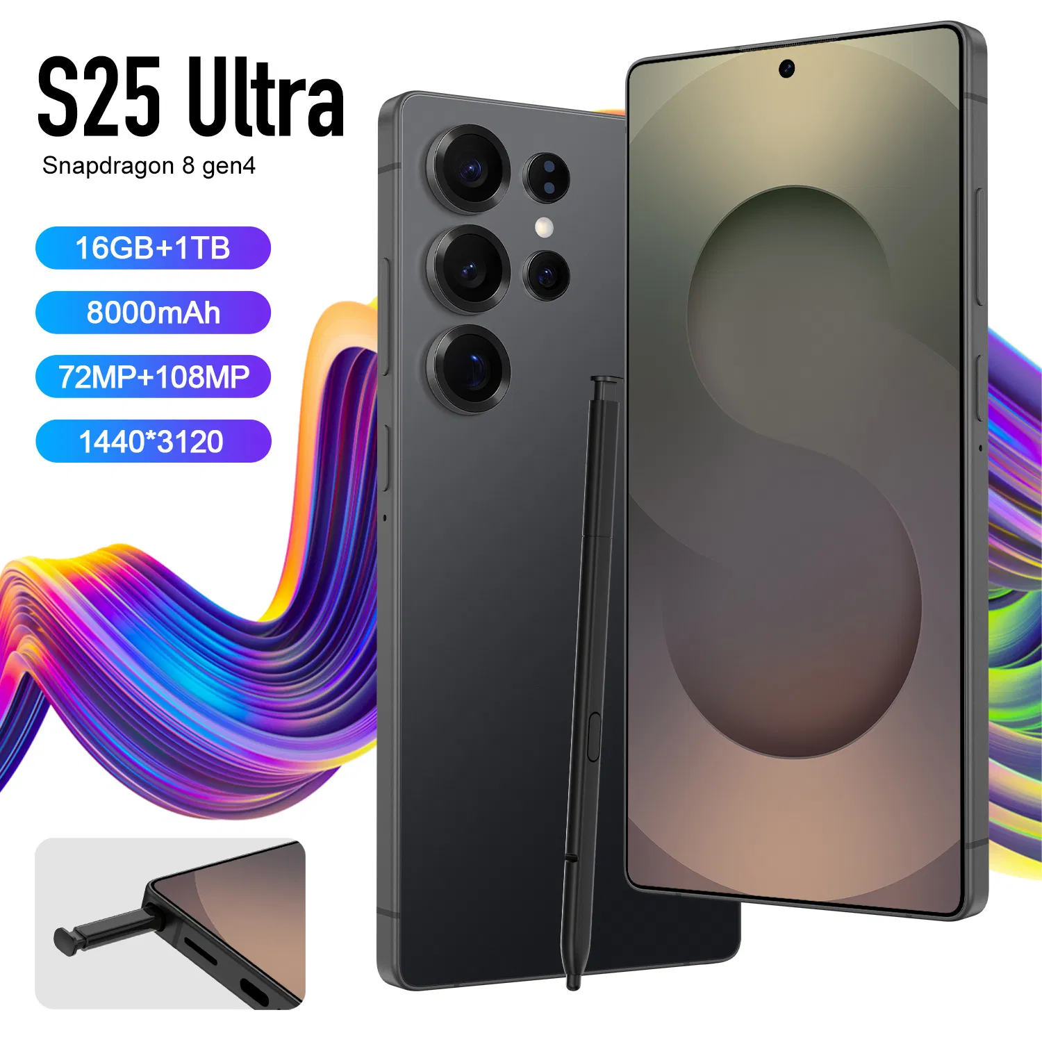 Смартфон S25 Ultra 7.3 дюйма с двойной SIM