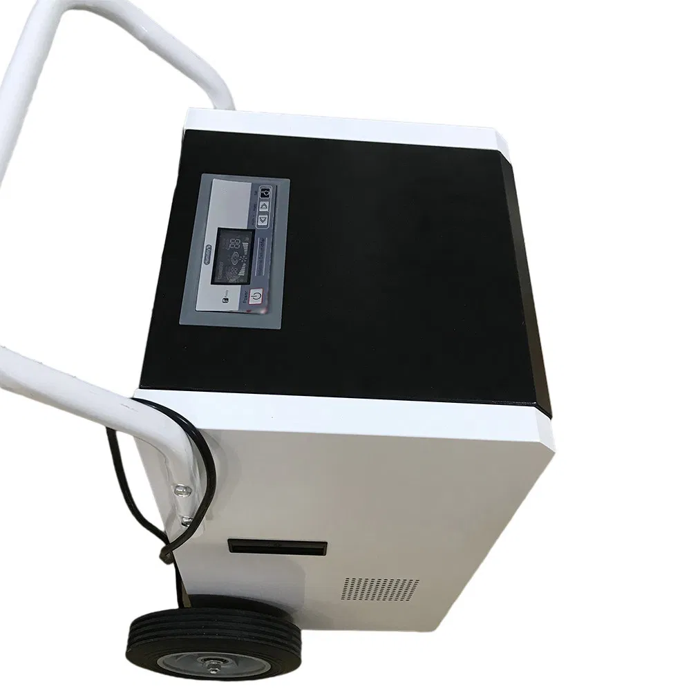 New Design China Supply Adjustable Humidistat Home Hospital Factory Use Dehumidifier with Handle and Big Wheels