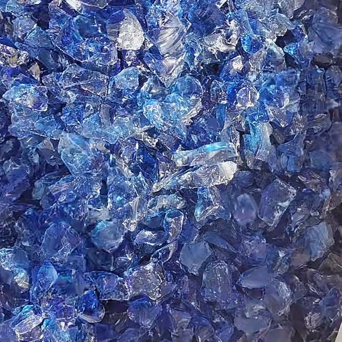 Colored Ocean Blue Glass Stone