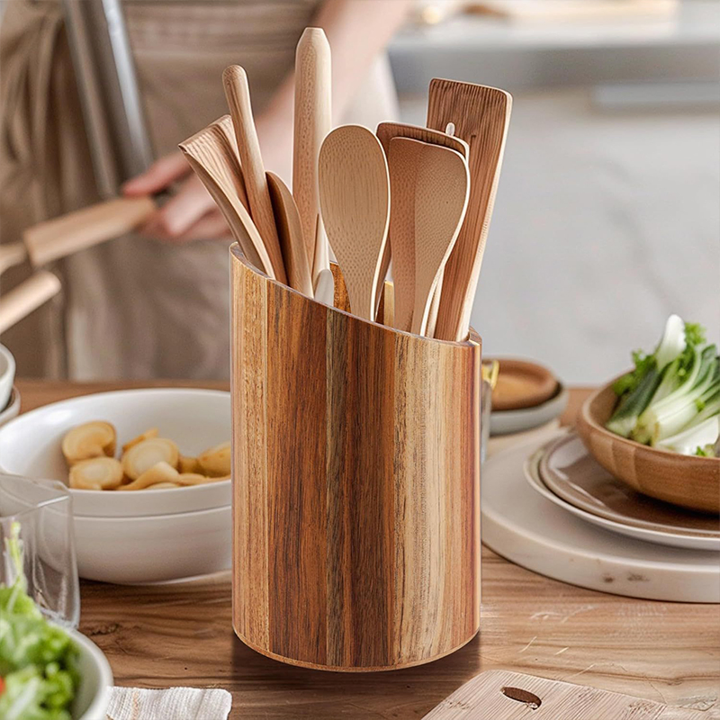 Hot Sale Non Stick Kitchen Cooking Tools Spoon Spatula Teak Wood Utensils Set
