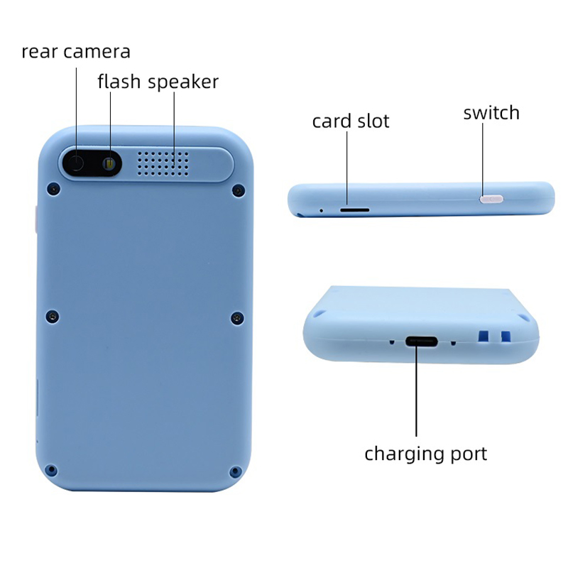 Детская цифровая камера с экраном 2.4 дюйма и картой памяти