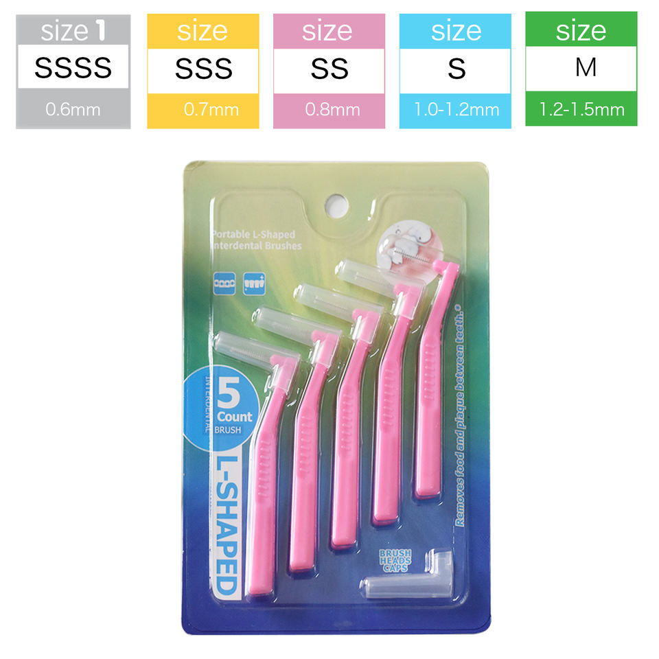 SJ Eco Friendly Orthodontic Dental Disposable Toothbrush Dental Interdental Tooth Brush L Type