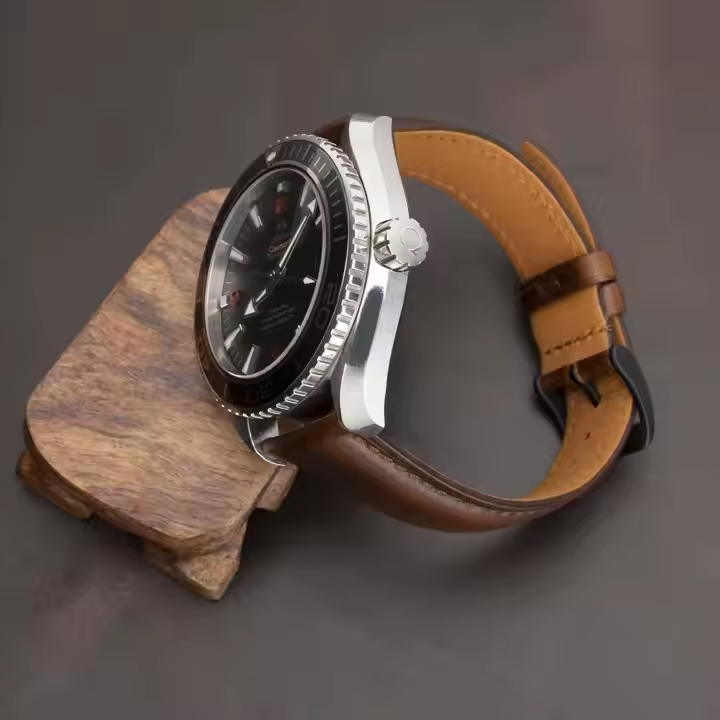 Sublimation Genuine Leather 20/22 mm Vintage Oil Wax Calf Leather Watch Strap/Band