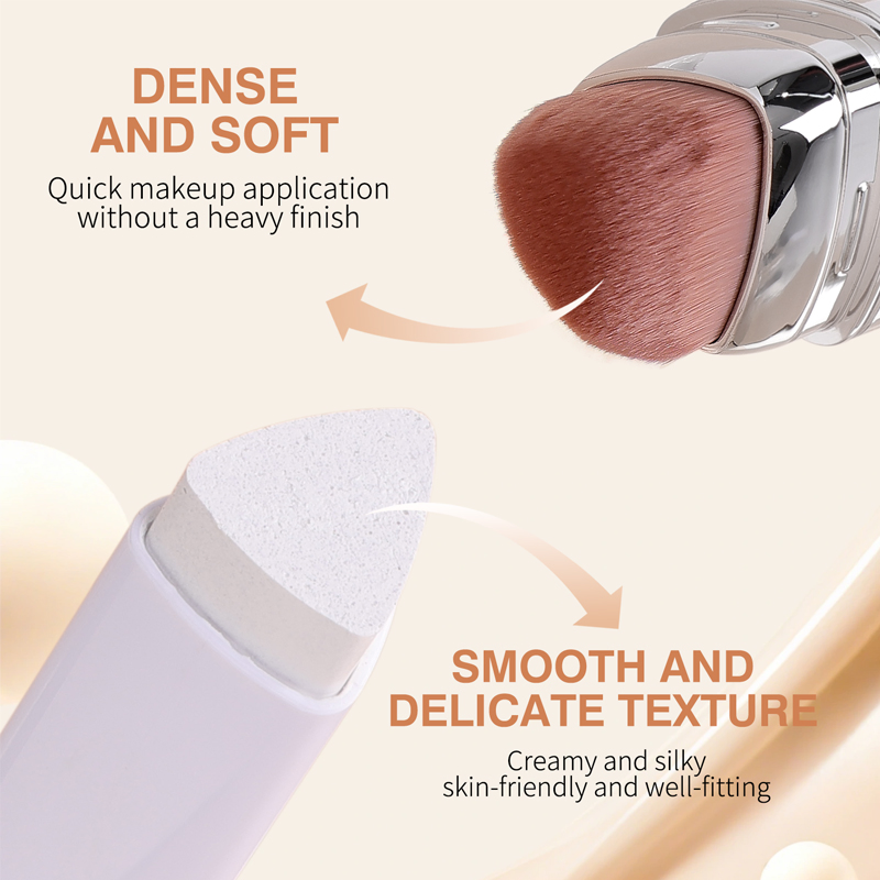 OEM Custom Logo Waterproof Long-Lasting Double-Ended Foundation Stick Color-Changing Moisturizing Makeup with Brush Head