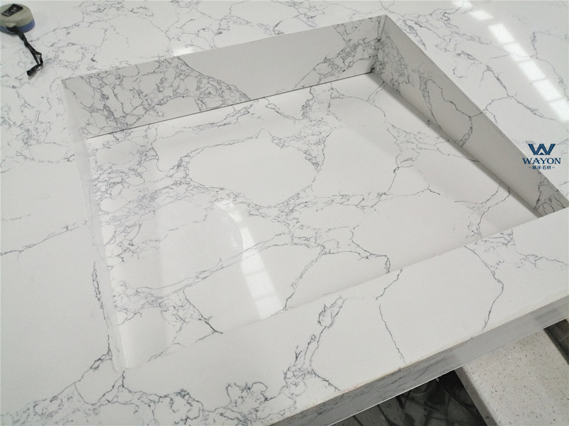 Factory Processing Modern Artificial Stone Solid Surface Quartz Terrazzo Natural Stone for Bathroom Basin and Sink