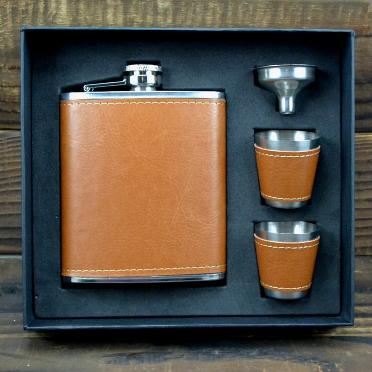 5oz Square Flagon Pocket Bottle Whiskey Liquor Flask