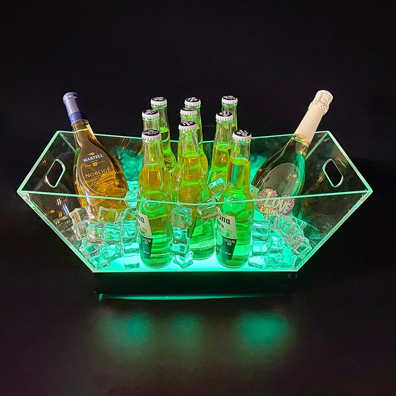 Wholesale Top Sale LED Ice Bucket Rechargeable Bar Lights Nightclub Ice Bucket