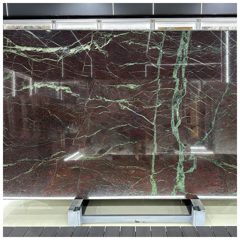 Moulin Rouge Dark Red Quartzite Slabs for Countertops and Tables