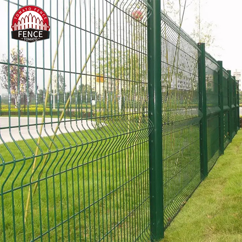 Панели для забора 3D стальные сварные зеленые 6 калибр