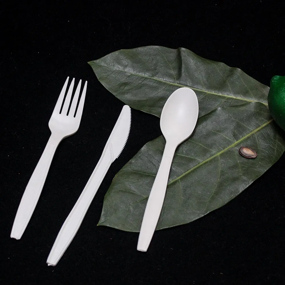 Biodegradable Disposable Cornstarch Spoon Disposable Tableware with CE&FDA&BPA Free