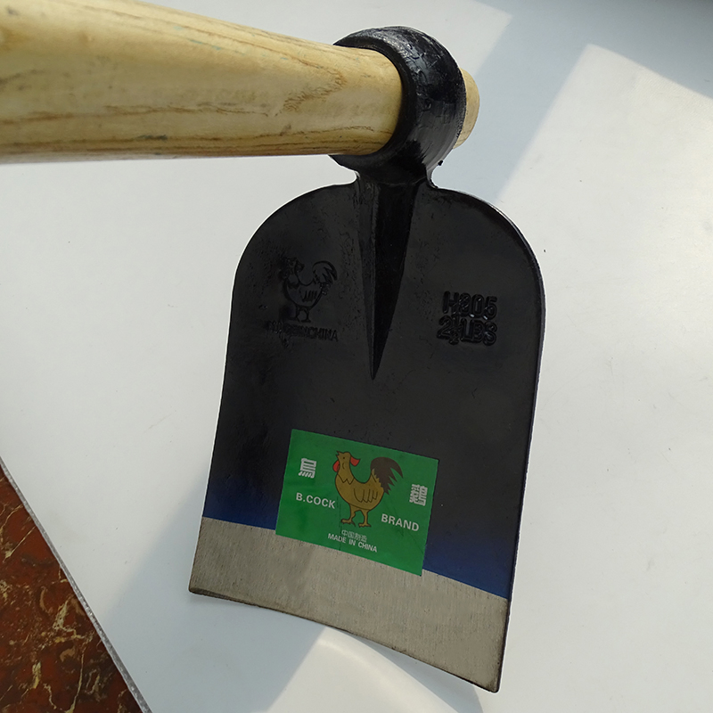 Farm Agriculture Tools Africa Type Railway Steel Forged H305 Garden Digging Hoe with Wood Handle
