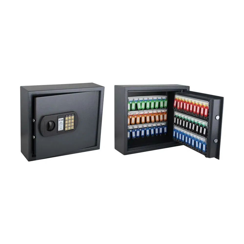 Large Storage Capacity Wear-Resistant Surface Hf300-45K Red Metal Storage Key Box