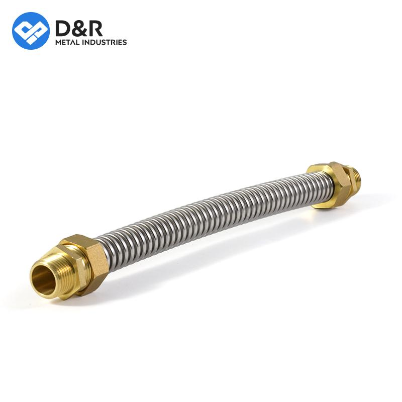 D&R Stainless Steel Air Conditioning Corrugated Pipe Metal Soft Connection Compensator Central Air Conditioning Inlet Fan Coil