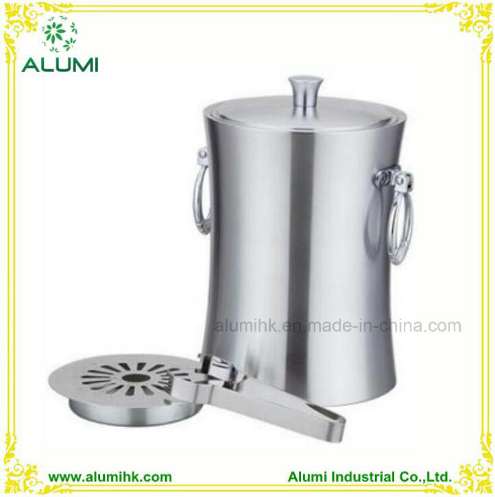 Durable Stainless Steel Ice Bucket with Ice Tong for Hotel