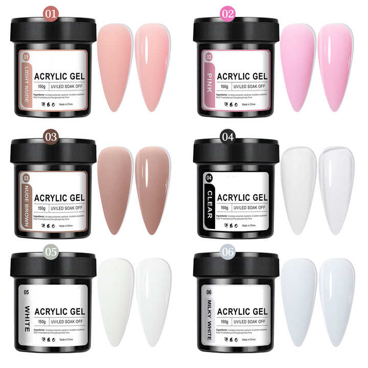 3 in 1 Nude Press on UV Builder Gel Polish Nail Extension Adhesive Diamond Gel 150g Nail Glue