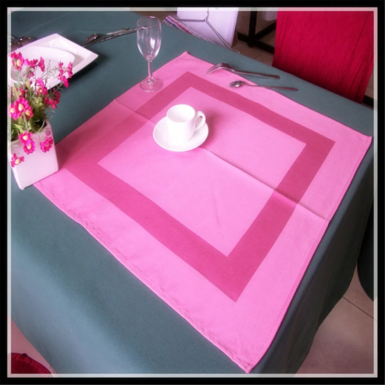 Disposable Tablecloth Tablecloth Striped Round Blue Tablecloth Green White Tablecloth