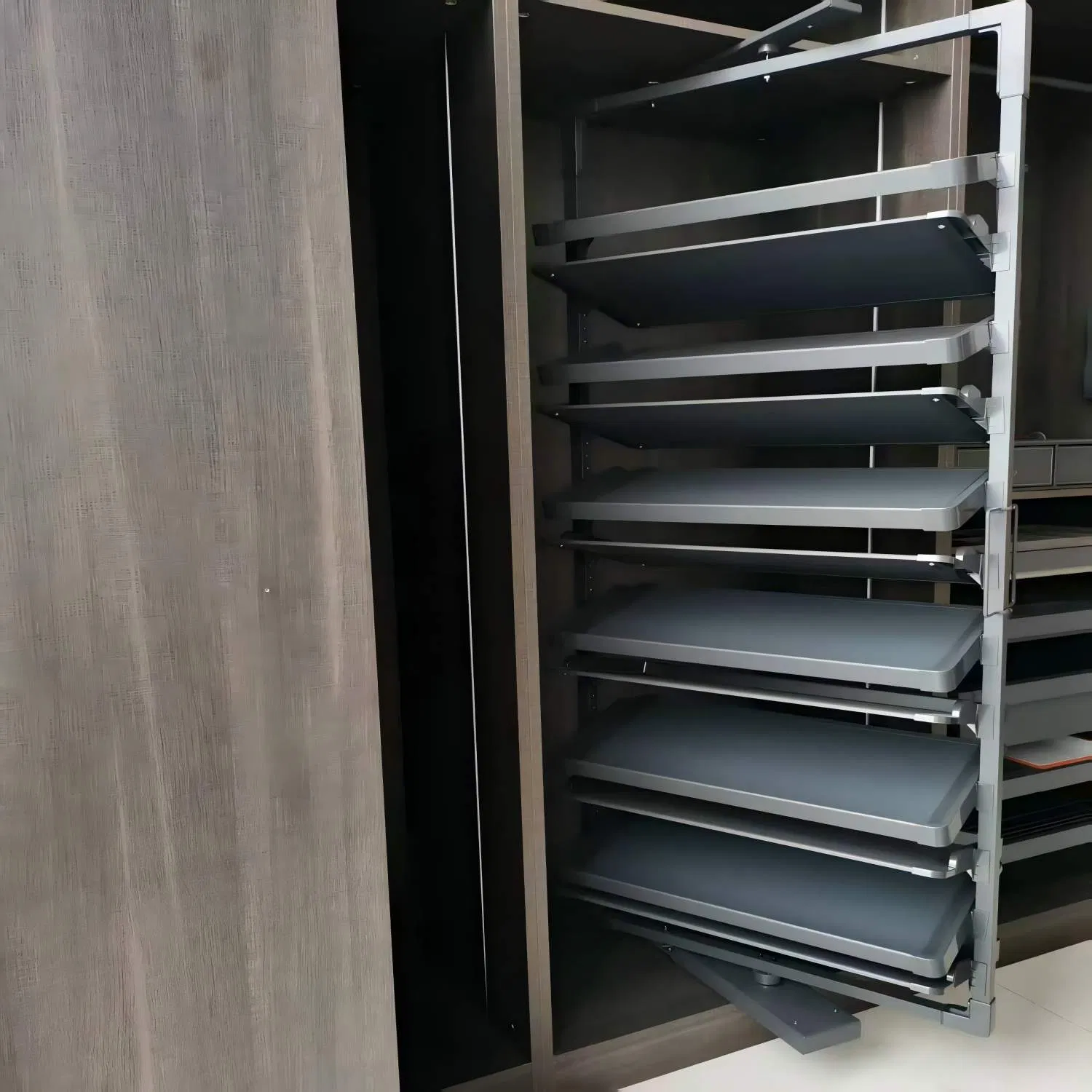 Aluminum Alloy Shelf 12 Layers 360 Degree Wardrobe Rotating Shoe Rack