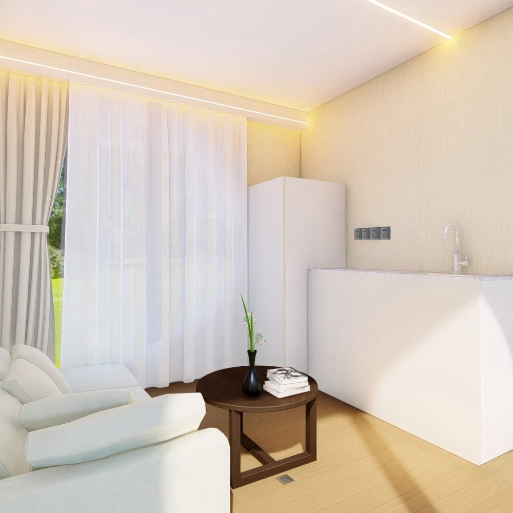 Minimalist Prefab Movable House for Vacation Rentals with Interior Decoration and Fresh Air Exchange