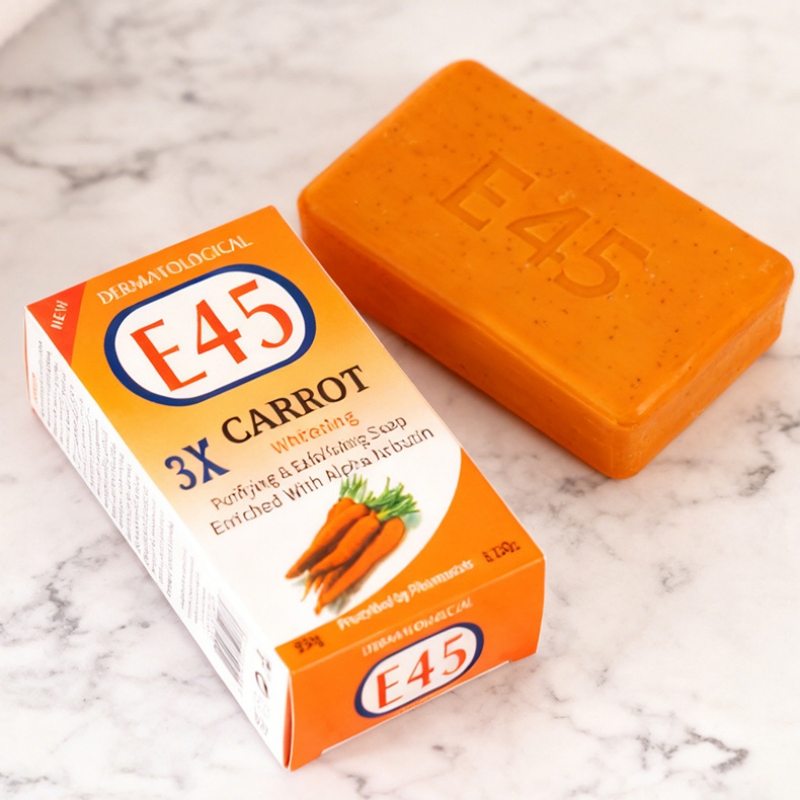 E45 Customized Brand Whitening Vegatable Carrot Soap