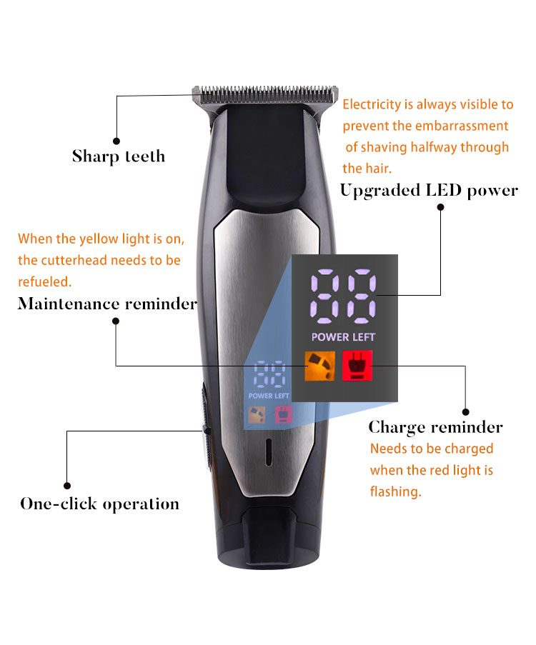 Hot Sale Professional Cordless Clippers Hair Cutting Rechargeable Hair Trimmer for Men Grooming Kit