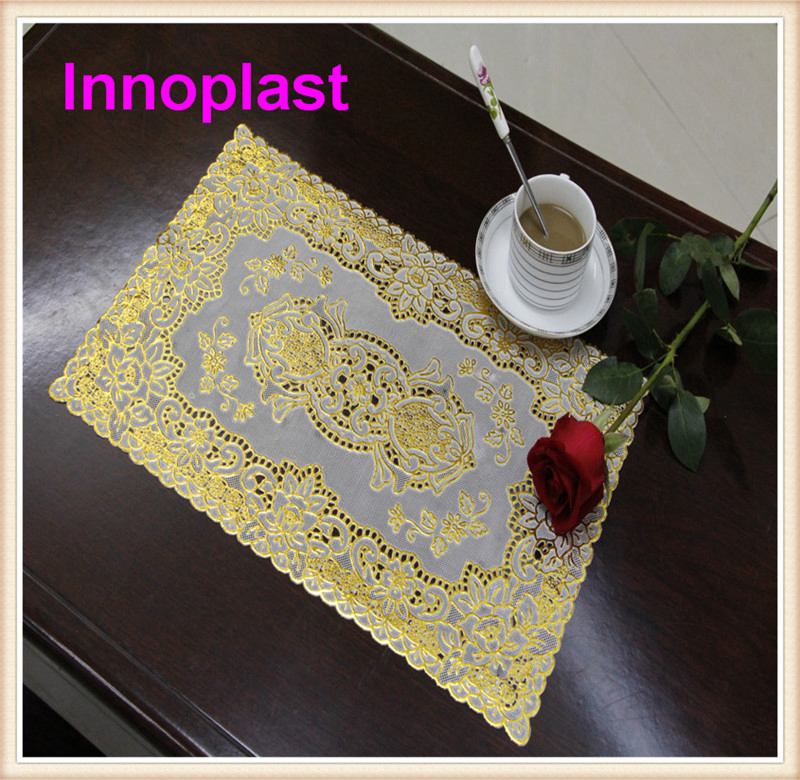 PVC Gold Silver Lace Placemat