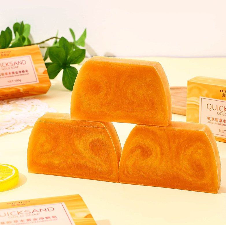 Online Wholesale and Retail 24K Gold Mite Cleaner Essential Oil Soap for Face Wash Body Anti-Mite Soap Essential Oil Soap