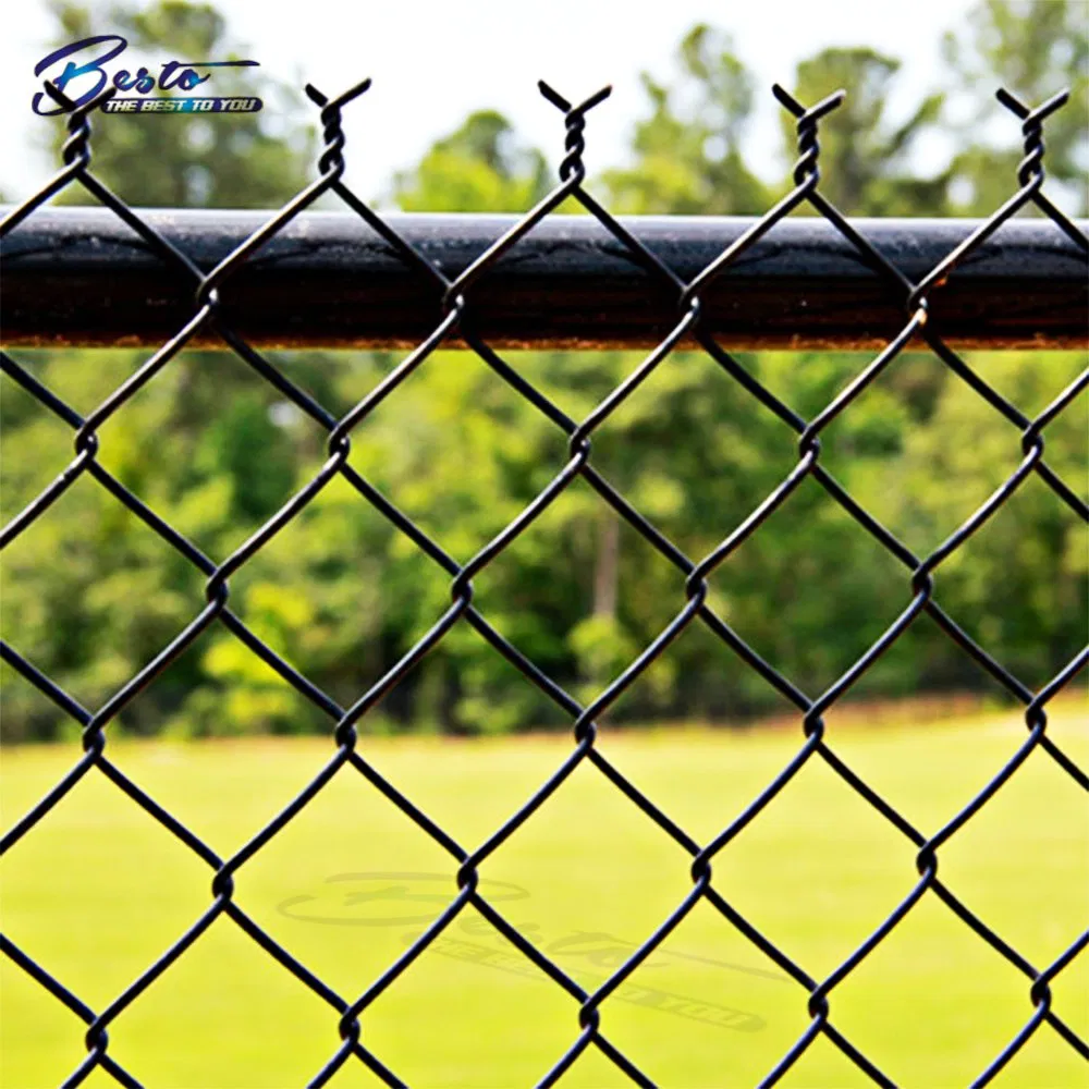 9 Gauge 5*5cm 6 FT Galvanized Diamond Mesh Wire Chain Link Fence