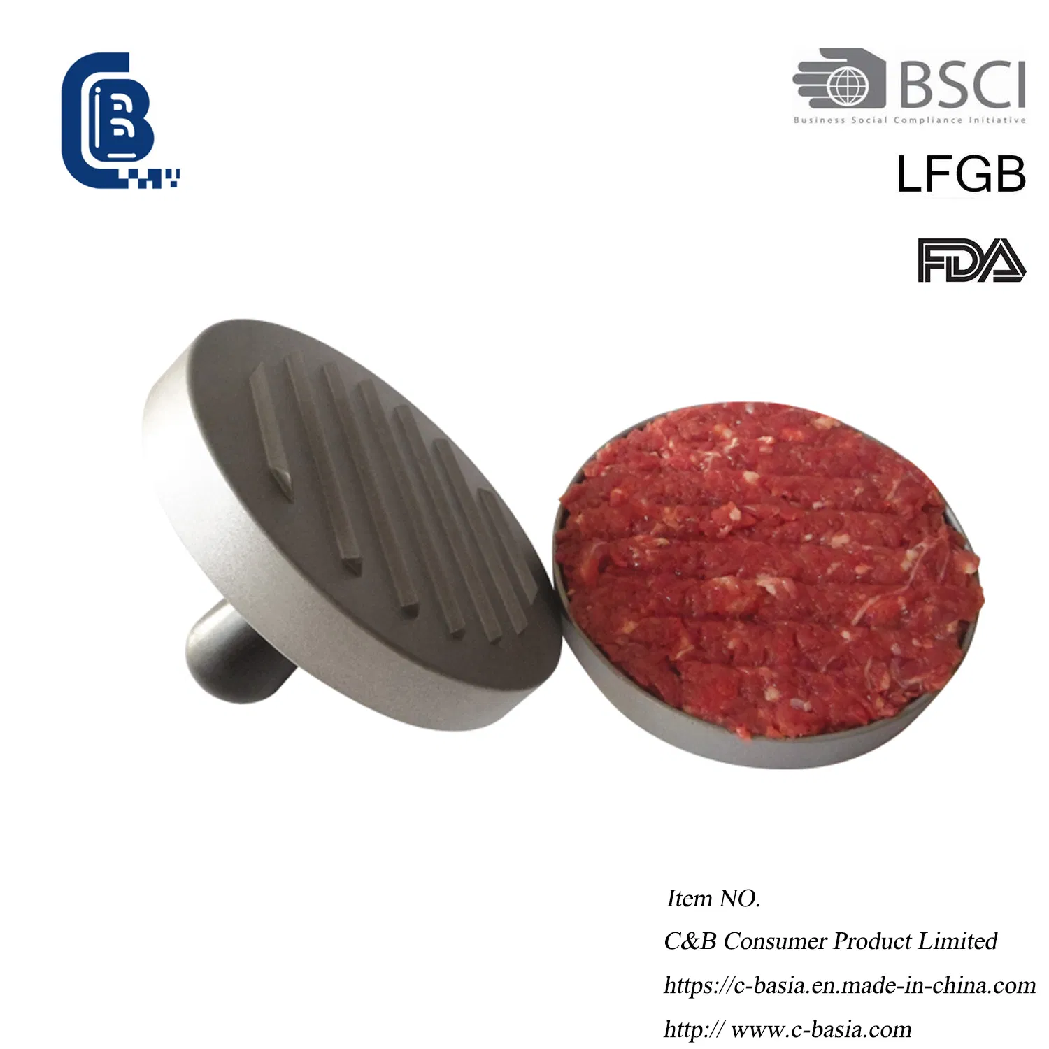Non Stick Aluminum Metal Mini Burger Meat Press, Hamburger Maker for Beef Meat Patty BBQ, household Cooking Tools