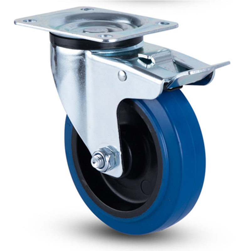 Premium Brake Plate Mount European Style Industrial Caster